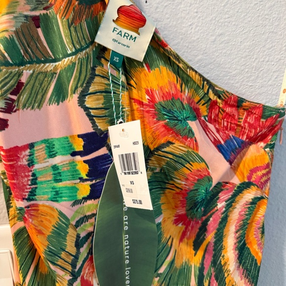 FARMRio Tropical Pink Dress with Fringe - Picture 3 of 4